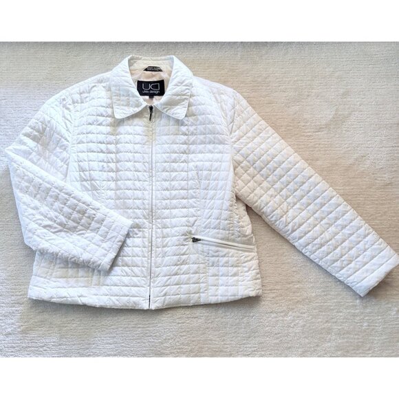 Lightweight Quilted White Jacket Size XL Spacecore Gorpcore Ready by Utex Design - Picture 3 of 13